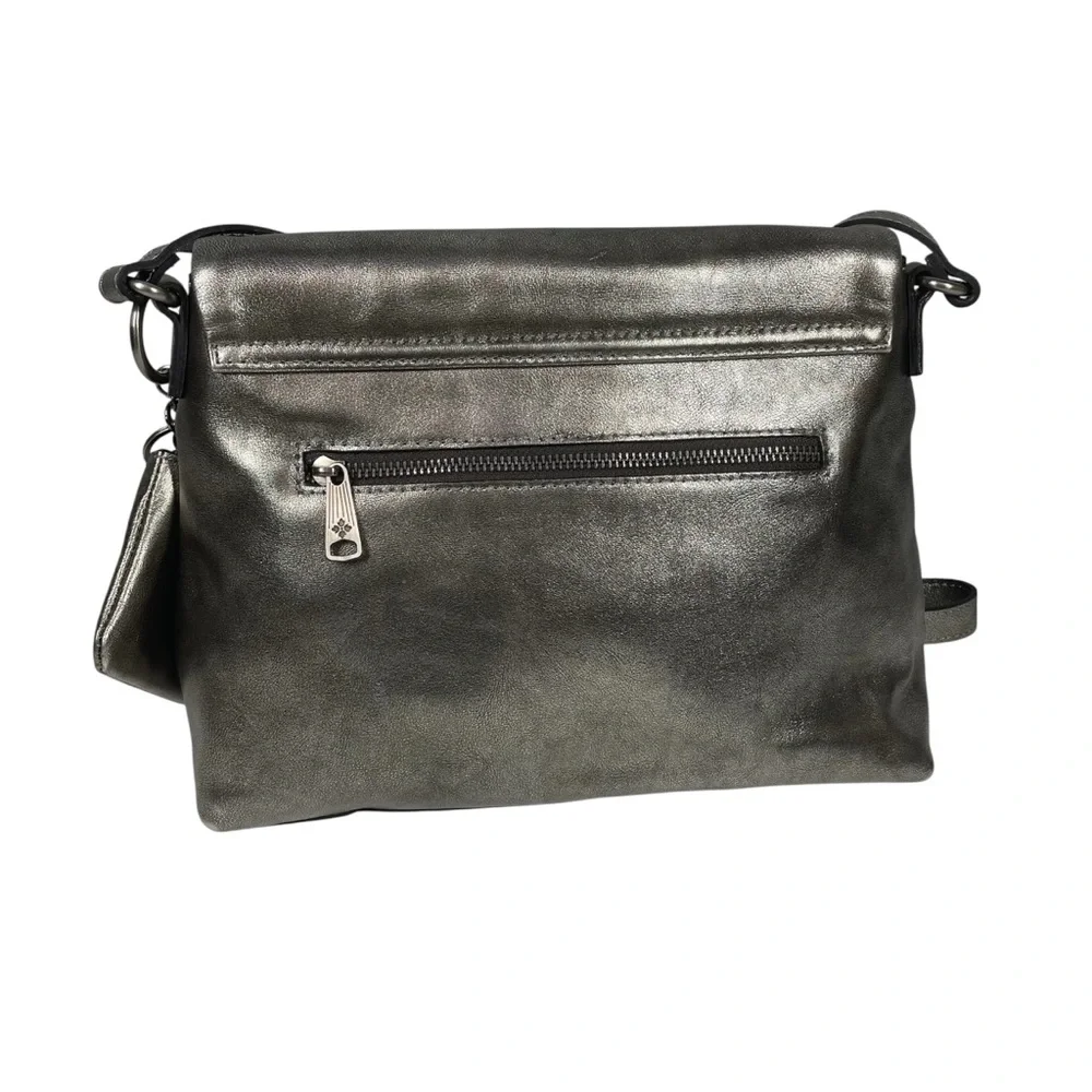 Patricia Nash Leather Mili Medium Flap  Crossbody Bag Handbag Purse + Coin Pouch